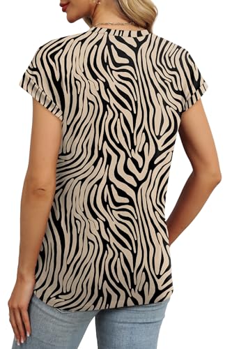 Image of Alaroo Womens Summer Tops Short Sleeve Shirts Crew Neck Cute Trendy Tunic Blouses (S-3XL)
