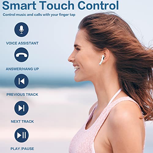 Bluetooth Kopfhörer In Ear,Echte kabellose Ohrhörer HiFi Stereoklang IPX6 Wasserdichtes kabelloses Bluetooth mit… - Image 4