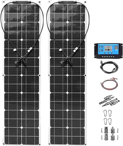 Kit panneau solaire flexible 200W pour autonomie en camping-car