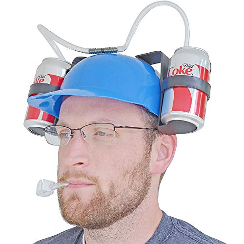 Fairly Odd Novelties Beer Soda Guzzler Helmet Drinking Party Hat, Blue - Thumbnail 6