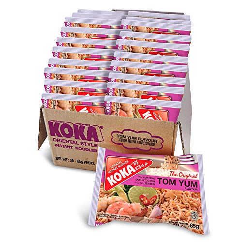 Koka Oriental Instant Noodles The Original Tom Yum Flavour (Pack Of 85G X 30Pcs)