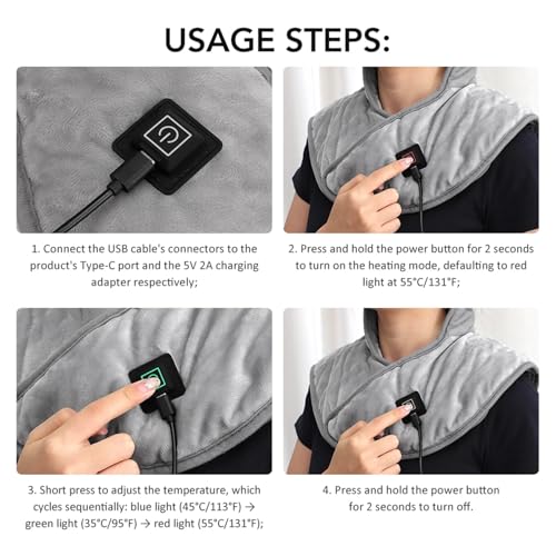 Châle chauffant électrique USB contre les raideurs cervicales - 6