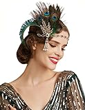 BABEYOND 1920s Flapper Headband Feather Headpiece Roaring 20s Gatsby Hair Accessories for Women...