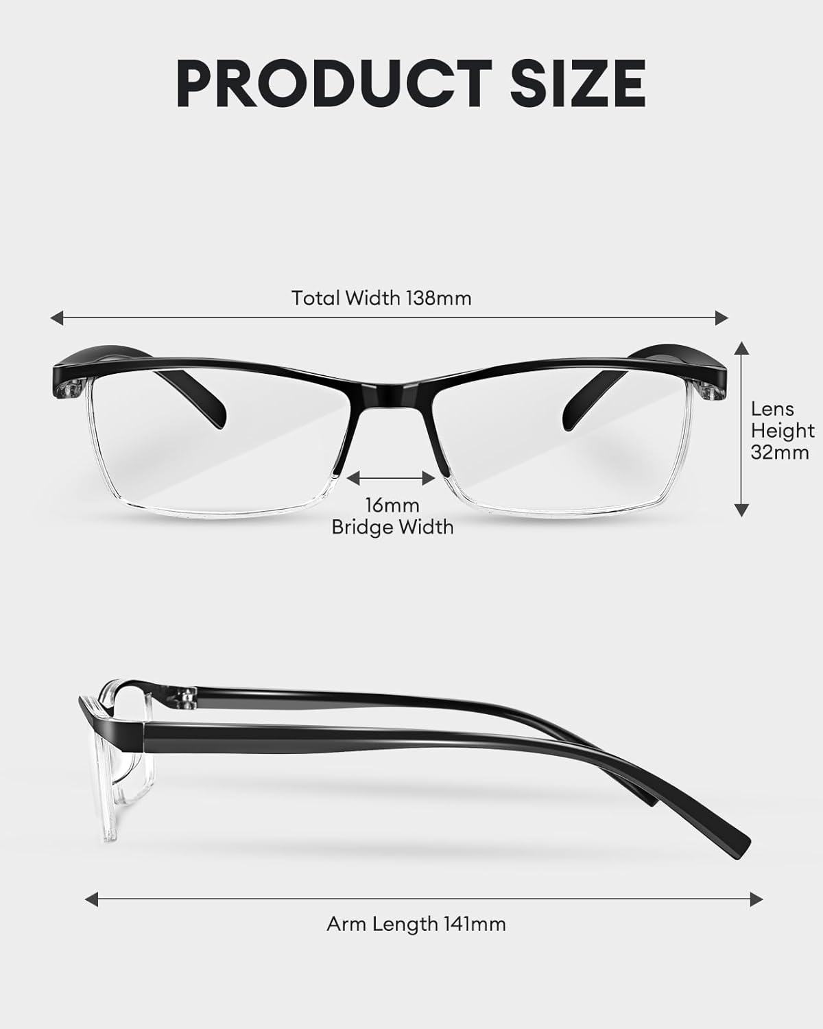 8 Pack Reading Glasses for Men-Blue Light Blocking Computer Readers Women-With Spring Loaded Hinges Lightweight - Image 7