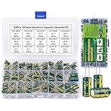 Hallo, in diesem Set bieten wir Elektrolytkondensatoren mit 15 Werten an, darunter 16 V, 25 V, 35 V, 50 V, Bereich von 1 uF bis 470 uF, insgesamt 225 Stück, gut verpackt in einer Kunststoffbox mit deutlich gekennzeichneten Fächern, Teile im Inneren rutschen oder bewegen sich nicht.