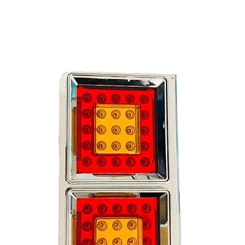 Amazon | 小、中型トラック用 LED 3連 角型 テールランプ レッド