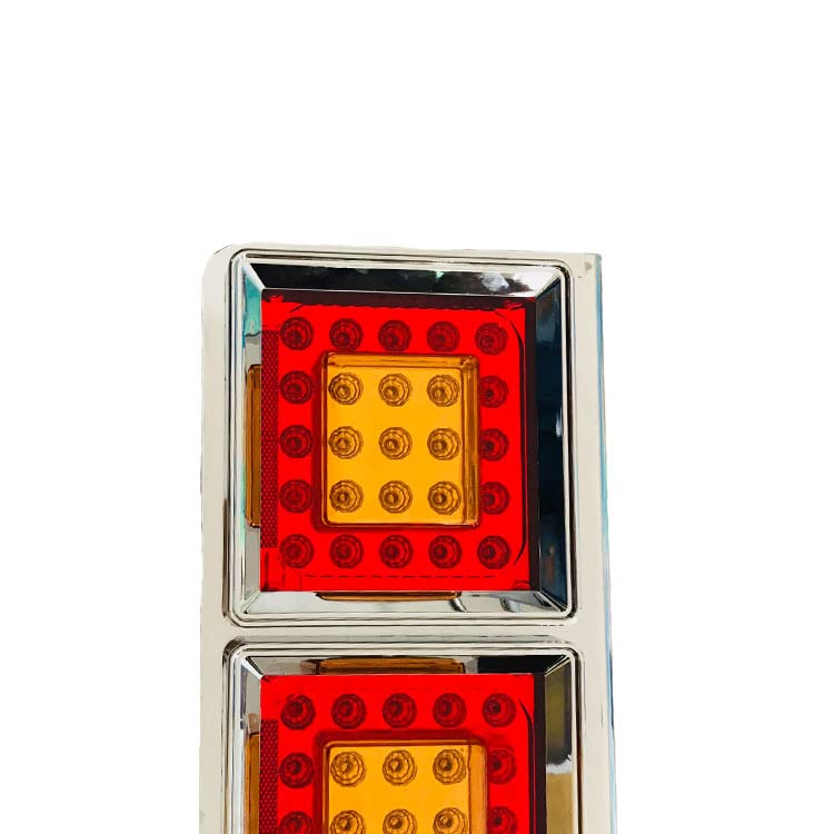 テールランプ 赤/クリア 2個セット3連 Amazon | 小、中型トラック用 LED 3連 角型 テールランプ レッド