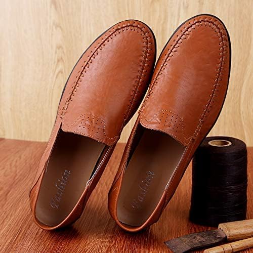 Men's Loafers Genuine Leather Flat Breathable Casual Shoes Handmade Slip On Driving Shoes Fashion Business Shoes - Image 6