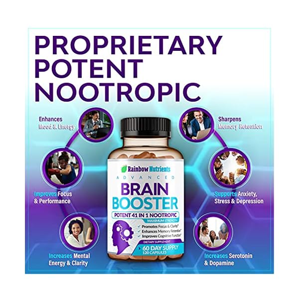 40-in-1 Brain Booster Supplements for Memory, Focus, Clarity, Energy ...