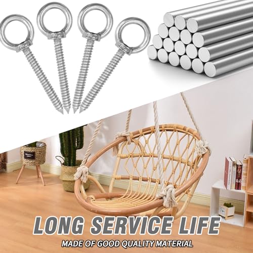Crochets à œillets robustes M10 de 16 cm VIKKSAER pour suspendre hamac