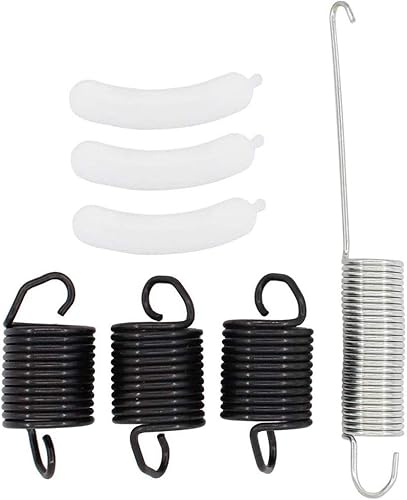 Kit de lavadora 3 piezas de resorte de suspensión WP63907 y 1 contrapeso de contrapeso de contrapeso W10250667 y 3 piezas almohadilla de desgaste de