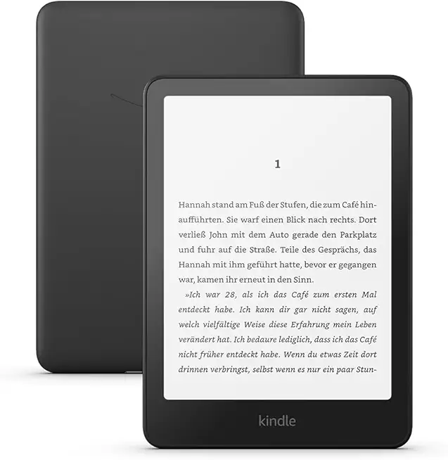 Amazon Kindle Paperwhite (neueste generation) – Unser schnellster Kindle, mit neuem 7-Zoll-Display und wochenlanger Akkulaufzeit – 16 GB – mit Werbung – schwarz