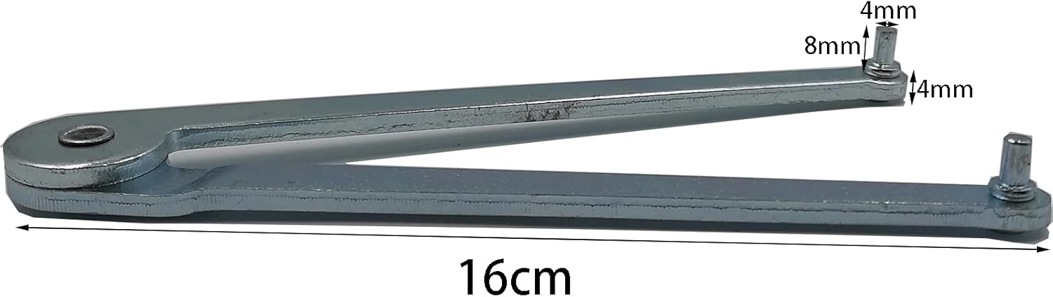 Universal Adjustable Angle Grinder Spanner Wrench for Round Nuts with Drilled Holes (4mm)