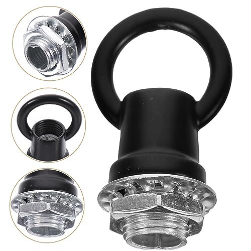 Gancho de techo M10 negro para crear ambientes iluminados con lámparas colgantes en el comedor 6
