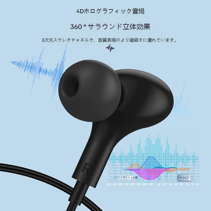Amazon.co.jp: Type C イヤホン 有線 ノイズキャンセリング イヤホン