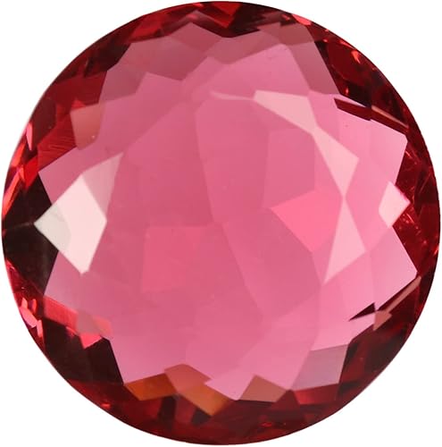 GEMHUB Pulsera de piedras preciosas de turmalina rosa, corte redondo, cuentas sueltas de piedras preciosas para la fabricación de joyas, Gema,