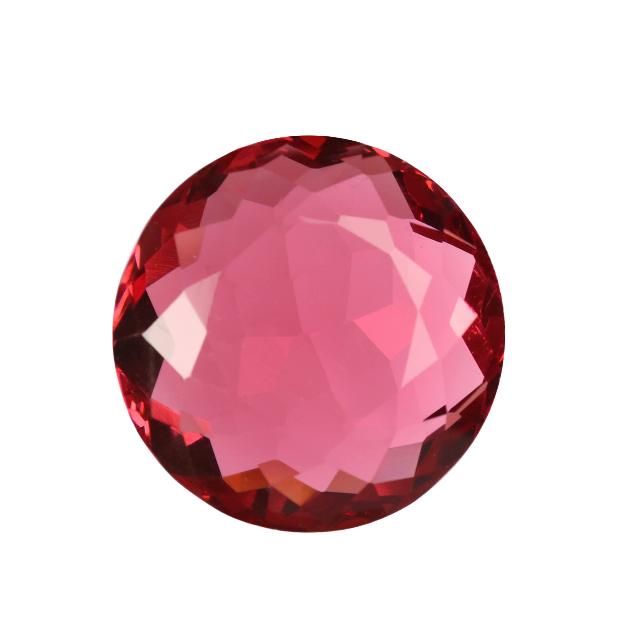 GEMHUBPink Tourmaline 55.00 CT Round Facet Cut Loose Gemstone for Fashion Jewelry, Medium, Gemstone, pink tourmaline