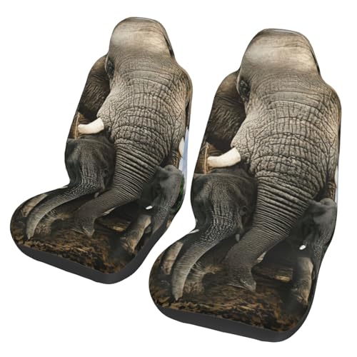 Housse de siège avant éléphant voiture camion SUV motif animaux africains EdWal