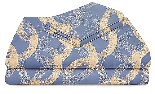 Image of HOMEKART (110 TC & 110 GSM 100% Cotton Feel Bedsheet for Single Bed with One King Size Pillow Covers Soft /Breathable Wrinkel Free -60x90 Inches - (Beig)