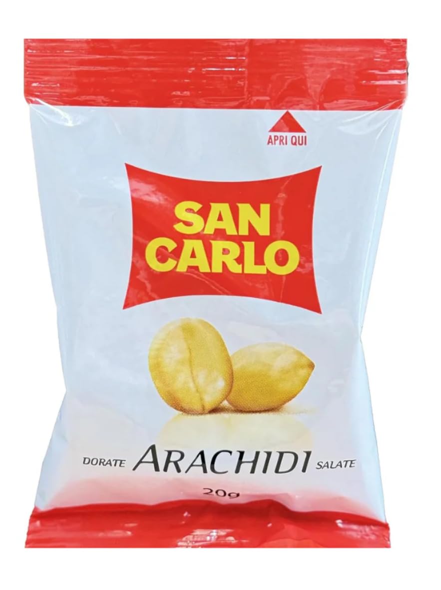100 bustine x 20g San Carlo Arachidi Tostate e Salate.
