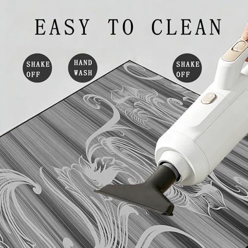 Tapis long antidérapant 80 x 330 cm de sol pour couloir et entrée lavable - 4