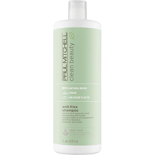 Paul Mitchell Clean Beauty Anti-Frizz Shampoo, Smoothes Hair, Calms Frizz, For Textured, Frizz-Prone Hair