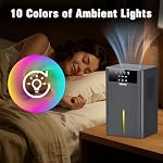 Petit déshumidificateur portable pour la maison,2.4L Réservoir d'eau avec affichage visible,10-Color LED Lumière, 8/12/24 heure minuterie,35dB Déshumidificateur silencieux parfait pour la chambre,RV,Salle de bain,Cadre