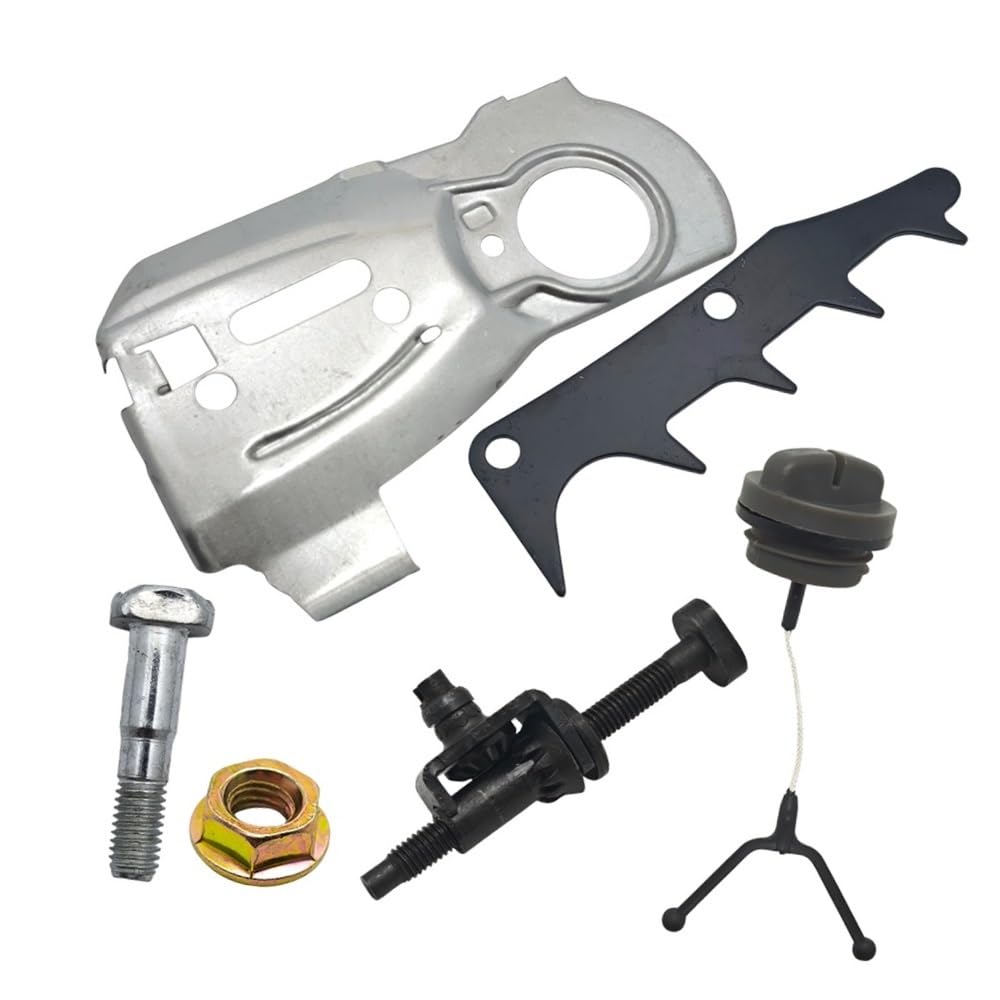 Kit de Ajuste de Cadena, tapón de Aceite, Placa guía de Barra y Tuerca for Motosierra 350, 345, 340, 2141, 2145 y 2150. Pieza de Repuesto.