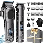 Vgrpro Hair Clippers for Men Professional, Cordless Hair Clippers for Hair Cutting, Mens Clippers and Trimmers Set, Electric Hair Trimmer for Men with Package Case (Gray)
