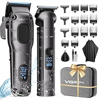 Vgrpro Haarschneidemaschine für Männer Professionell, Kabellose Haarschneidemaschine profi zum Haareschneider, Haarschneider Herren und Trimmer Set, Elektrischer Trimmer Herren mit Paket Box(Gray)