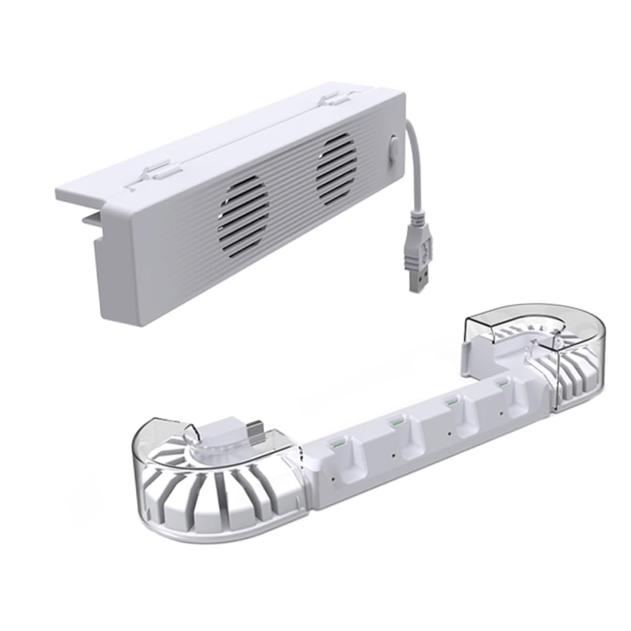 Supporto Per Caricabatterie Con Ventola Di Raffreddamento Per Console Oled Organizzatore Di Dischi Adattatore Per Flusso d 39 Aria Ad Alta Velocità Lavorazione Artigianale