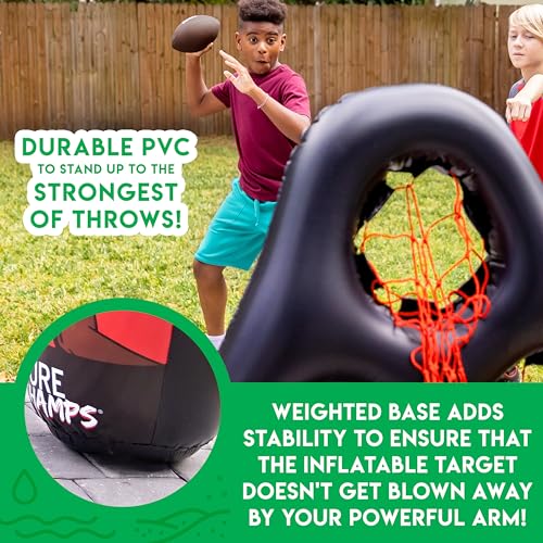 Franklin Sports Kids Football Target Toss Game with 3 Target Holes - 2 7.25" Footballs Included with Pump - 45" Tall - image 7