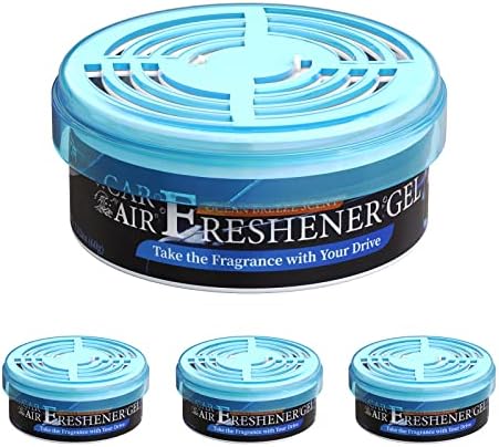 HOTOR Car Air Fresheners – Long-Lasting Home, Office & Car Accessory with Pleasant Scent, Odor Eliminators with Adjustable Lid for Desired Strength (Ocean Scent, 4 Packs)
