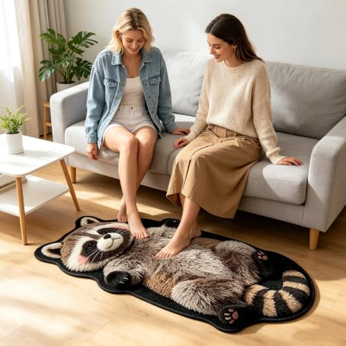 Alfombra de suelo con estampado animal multicolor para estudio 3