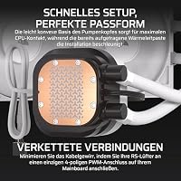 CORSAIR NAUTILUS 360 RS LCD Flüssig-CPU-Kühler – 360mm AIO – Weiß – Ansicht 4