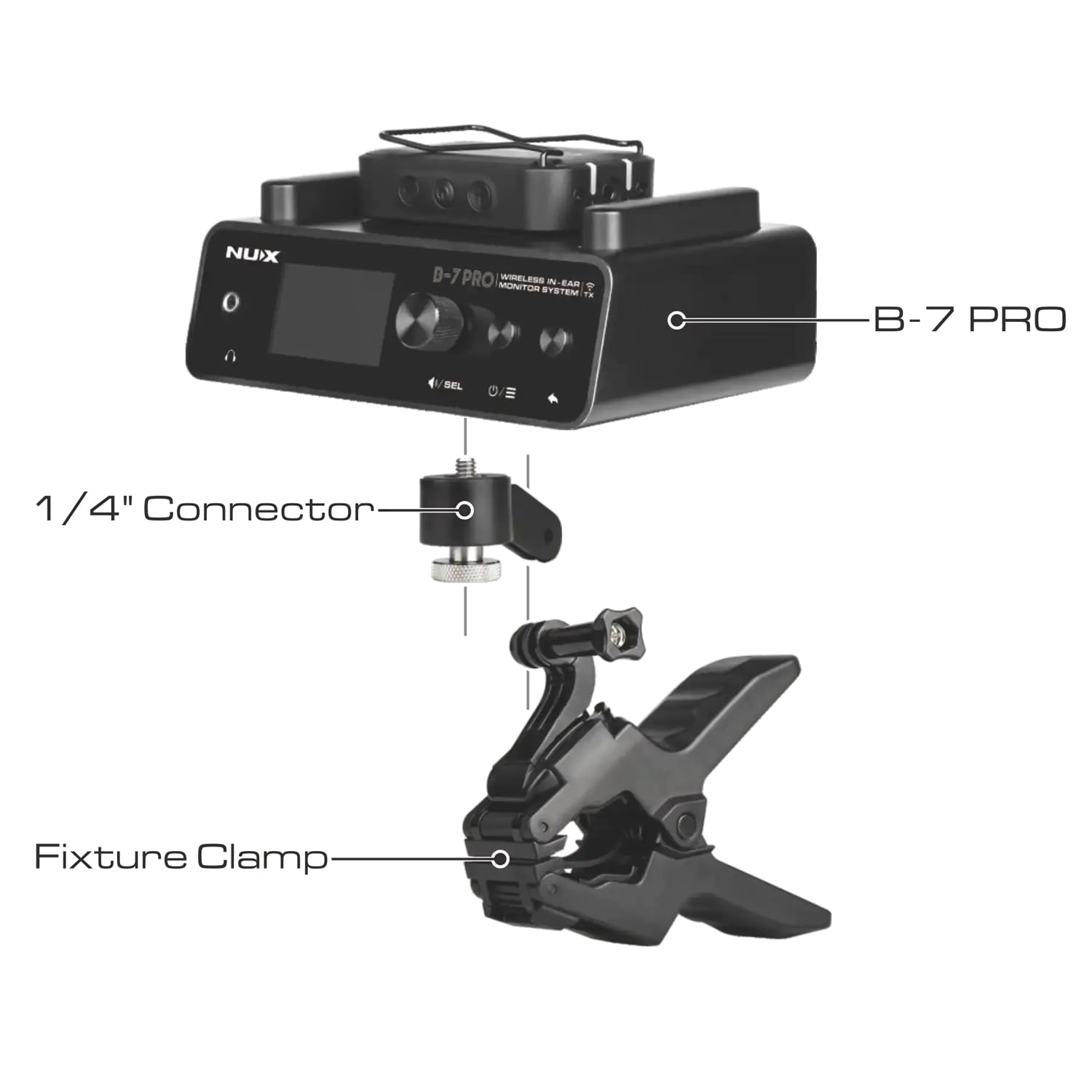 Nux B-7 Pro In-Ear-Monitoring-System mit keepdrum XLR-Kabel