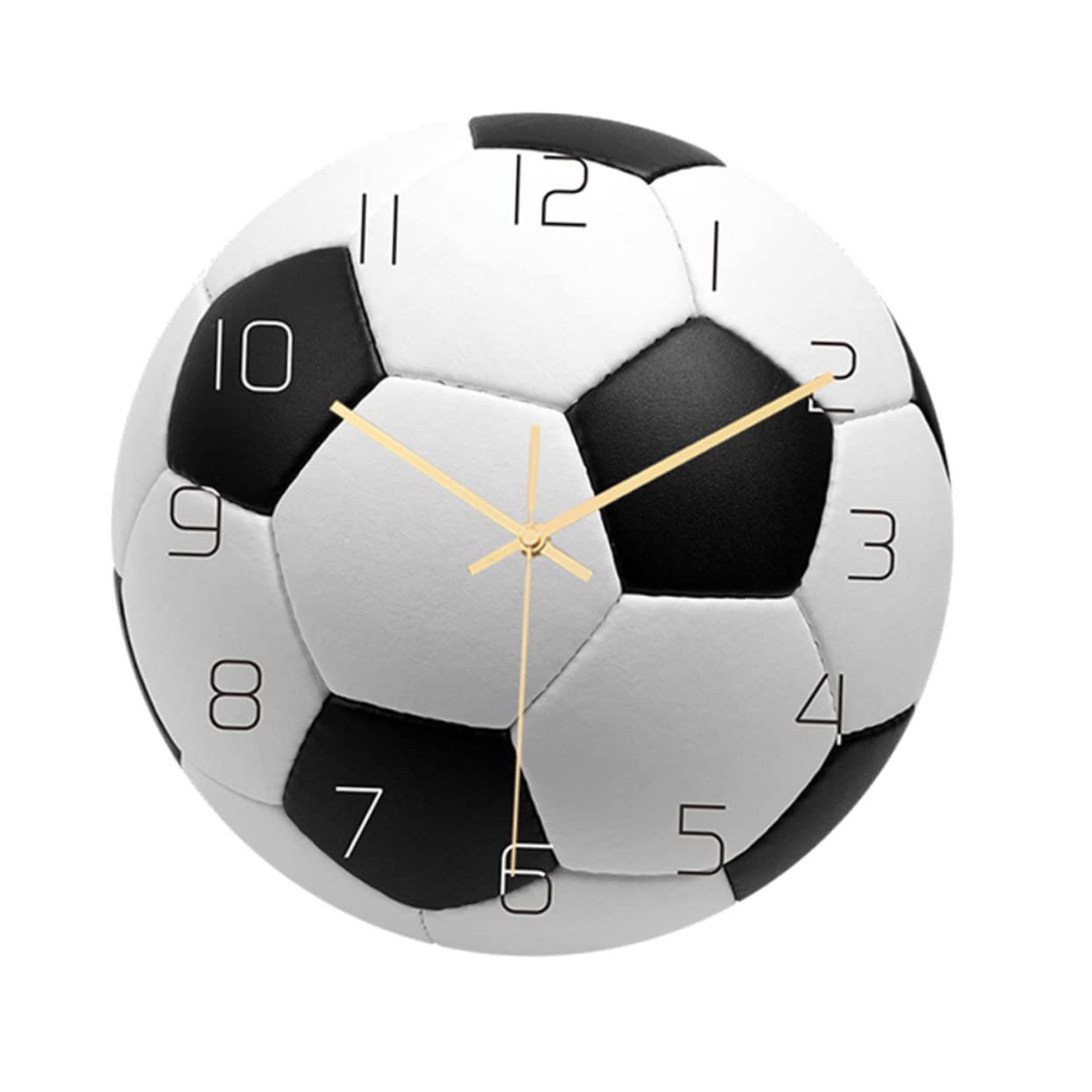 Horloge Murale Football Acrylique Anti-Bruit Horloge Moderne Grand Cadran Fixation Facile Mur