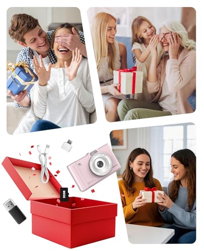 QIVORO Digital Camera 4K 64MP Compact Portable Photo Camera,18X Digital Zoom Autofocus | Anti-Shake,2.8" IPS Screen with 32GB SD Card & OTG Adapter,Vlogging Camera for Kids Teens Students Beginners - Image 5