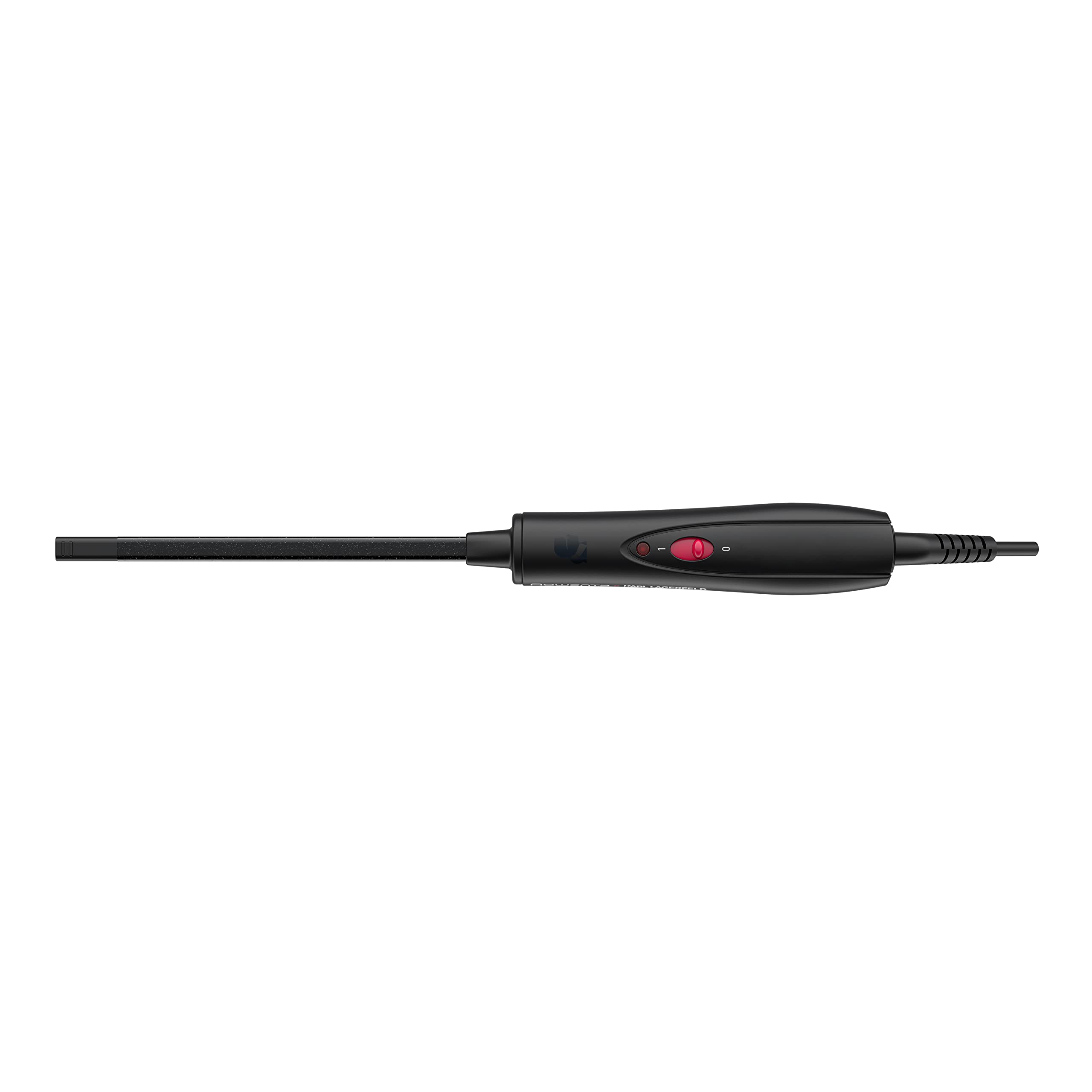 Rowenta x Karl Lagerfeld CF311L Curls Forever Lockenstab | extra-schmaler 10 mm Durchmesser | konstante 180°C | lang anhaltende Ergebnisse | Keratin & Glow Beschichtung | Schwarz/Rot