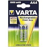  Varta® Power Akku Ni-MH Mikro (AAA) 1,2V 1000mA (56763), 2er Pack in Blister