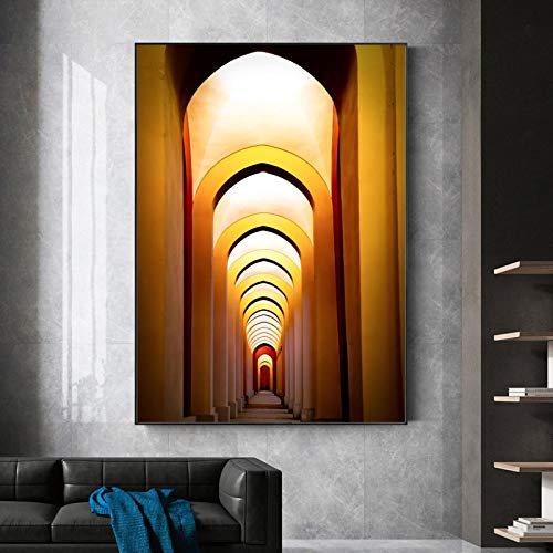 Toile architecture abstraite affiche murale déco cuadros chambre salon moderne 40x60 sans cadre