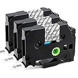 ricamatrice brother pr 1000 prezzo Ricambio per Brother TZe131 TZe131 TZ-131 p-touch 12 mm laminato cassette | Colore: nero su trasparente | Larghezza: 12 mm (1/2