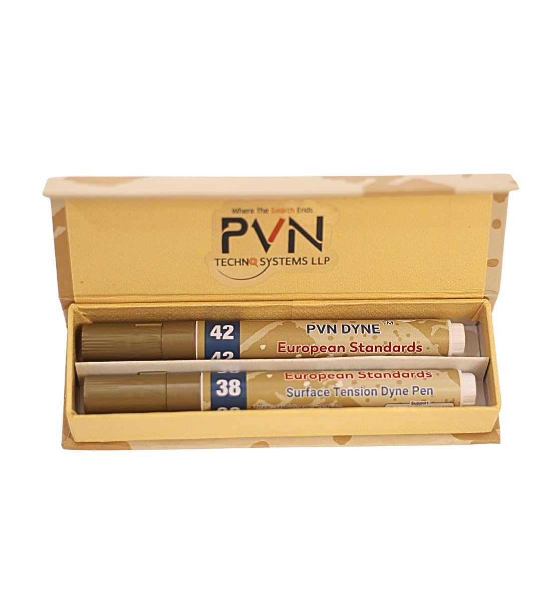 PVN DYNE Stift 38 & 42 Dynes/cm, beliebte Vorteilspackung, zur Messung der Oberflächenspannung, 2 Stück, Rotrosa