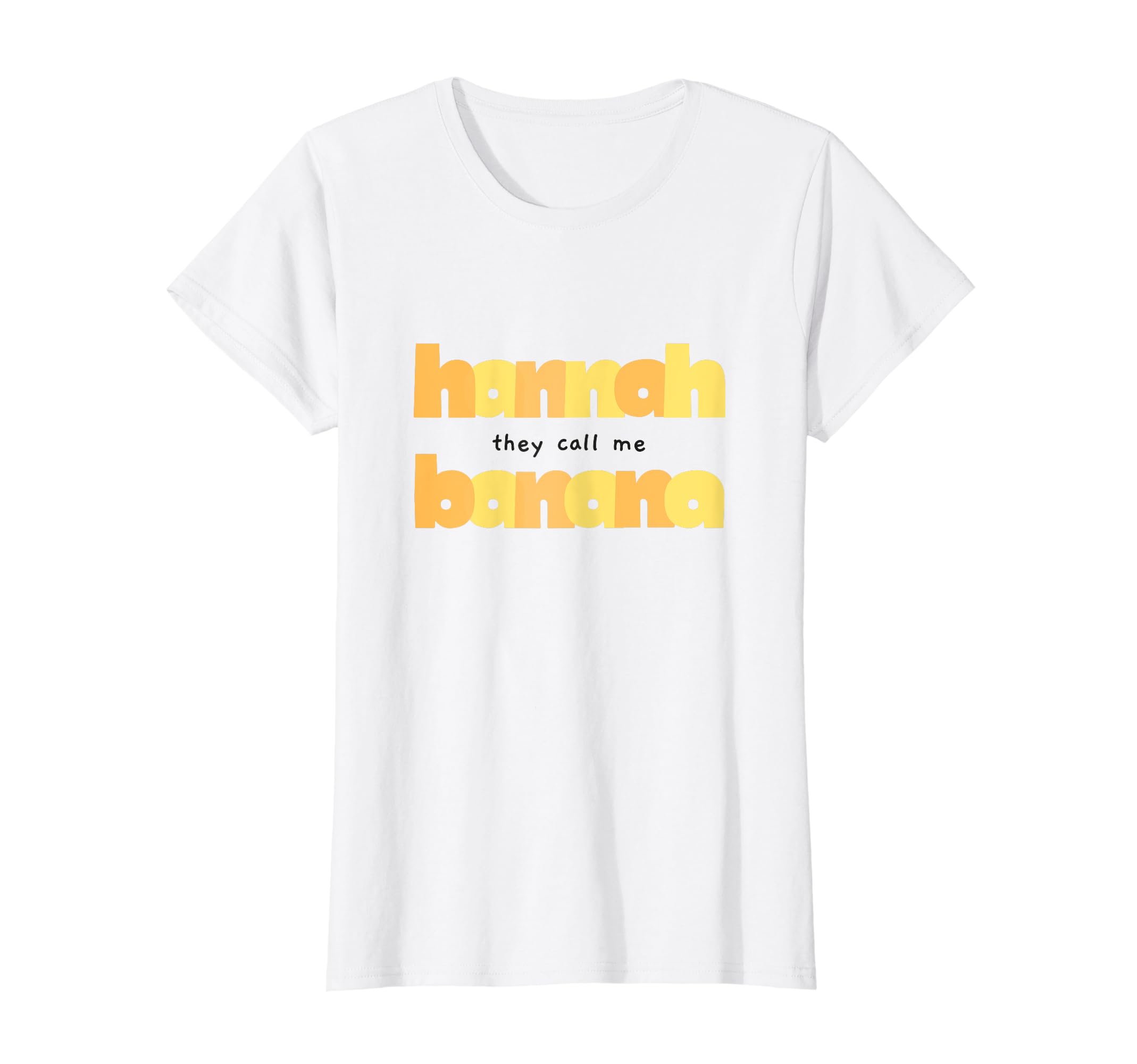 Hannah Banana Nickname Graphic Letter Design T-Shirt