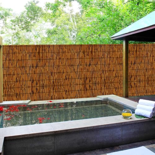 PAKNANO Natural Reed Fencing,4FT X 6.6T Reed Screen Balcony Reed