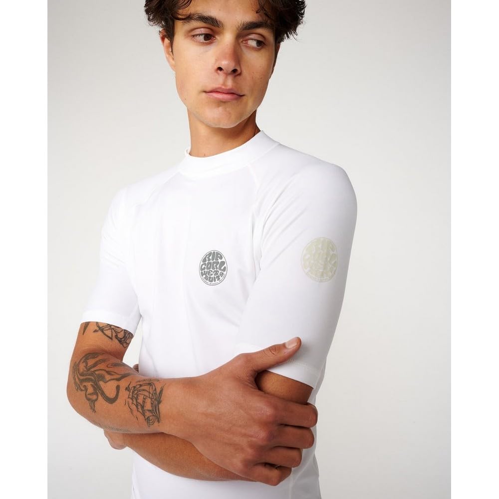 RIP CURL Rash Guard A Maniche Corte Icons UPF Brushed L