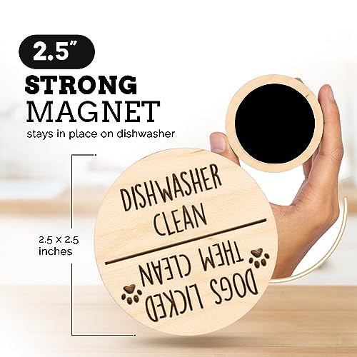 Imán decorativo para lavavajillas de madera con diseño de perro miniatura 2