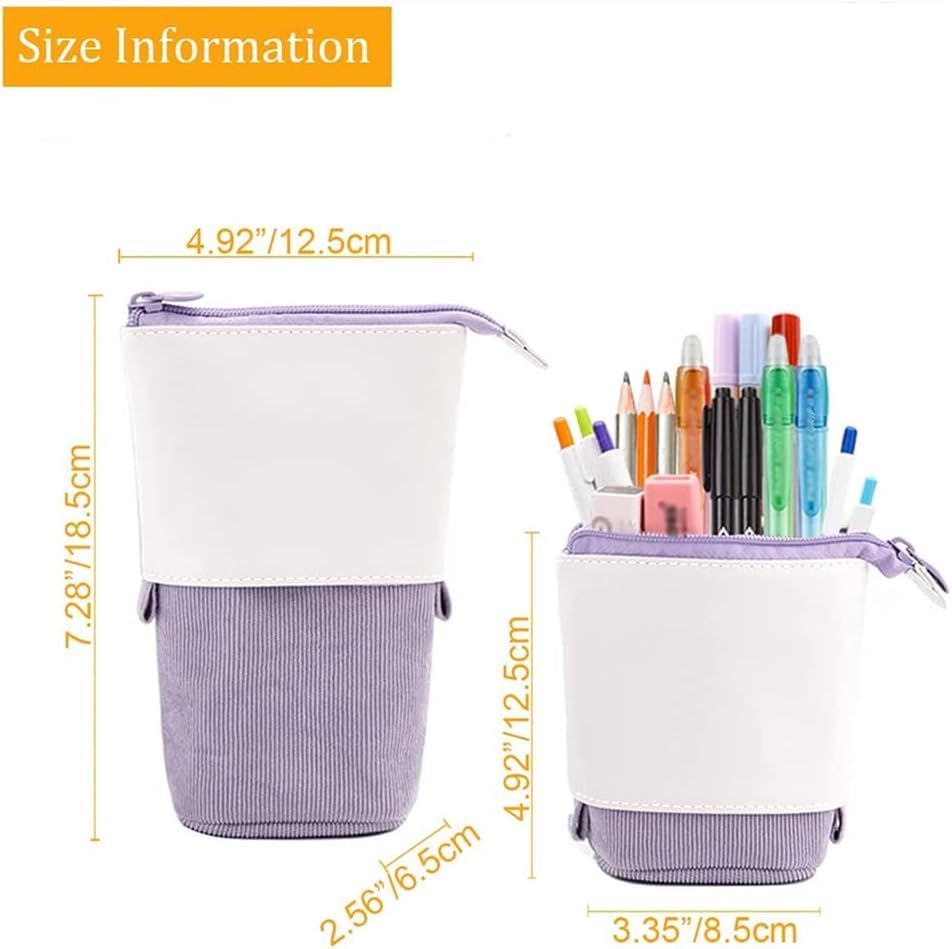 Image of Storio Pencil Box Pouch for School Kids Girls & Boys Aesthetic | Cute Stationary Compass Box Case Organiser | Travel Organiser