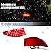 TurningMax 2pcs Red Lens 33-SMD LED Bumper Reflector Lights Compatible With 06-13 Lexus IS250 IS350, Function as Tail & Brake Lamps
