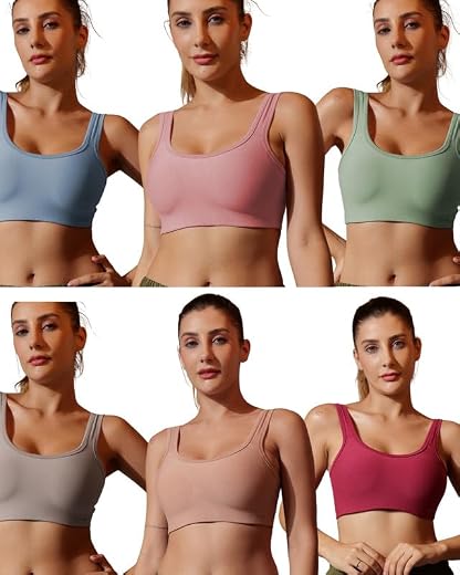 BODYSIZE Women’s Everyday Slip-On Sports Bra, Non-Padded | Soft Cotton-Lycra Stretch | Full Coverage, Wire-Free &amp; Seamless...